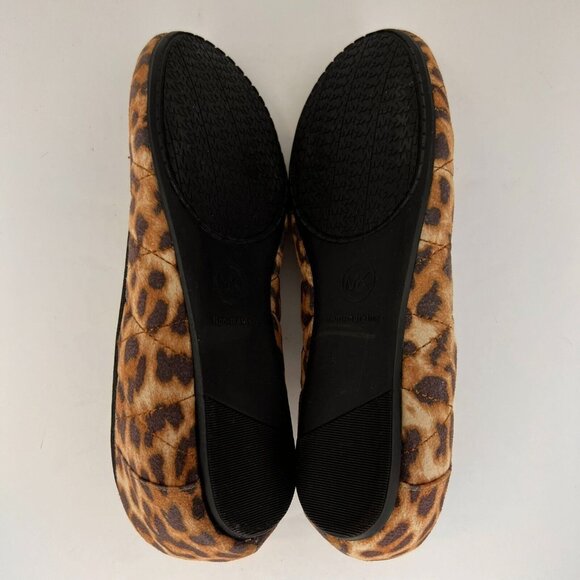 Michael Kors Womens Brown Faye Cheetah Calf Hair Slip-On Size 5 Ballet Flats - Picture 8 of 11